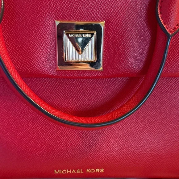 Michael Kors Cherry Red Satchel - Picture 5 of 13
